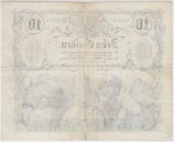 1863. 10G vízjellel T:restaurált
Austrian Empire 1863. 10 Gulden with watermark C:restored
Adamo G95
