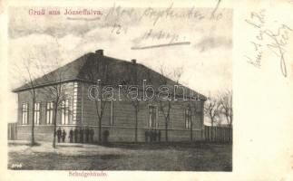 Józseffalva, Schulgebaude, iskola / school (fa)