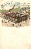 Budapest VI. Rózsa utca 55.; Rigler József Ede Papírnemű-gyára, litho
