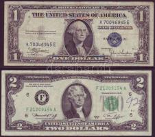 USA 1935c 1$ + 1976. 2$ T:II