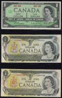 Kanada modern tétel 1$ (3x) 2 klf + 2$ (2x) T:I,II