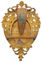 ~1900. "Fegyver és Gépgyári Dalkör" aranyozott, zománcozott bronz jelvény (56x37mm) T:2,2-...