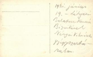 1921 Balatonkenese, Nényei Vilma gyógyszertára; Dr. Laxne és Mészáros photo