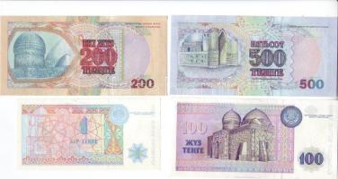 Kazahsztán 1993-99. 1T + 100T + 200T + 500T T:I