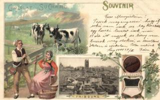1899 Fribourg; Suchard advertisement litho