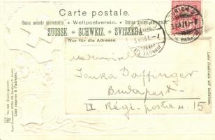 Zürich, Hauptpost und Café Metropole, Wappen / coat of arms Emb. litho