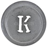 Osztrák-Magyar Monarchia ~1916. "K" szürke sapkarózsa (30,5mm) T:2 Austro-Hungarian Monarchy ~1916. "K" Kappenröschen (30,5mm) C:XF