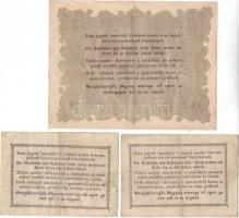 1848-49. 15kr + 30kr + 5Ft piros + 5Ft barna + 10Ft T:II