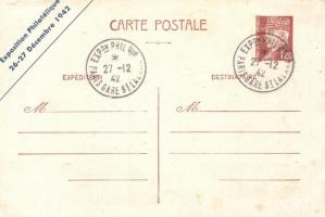 1942 Exposition Philatelique, Les Cheminots Philatelistes, Paris Gare St. Lazare / philatelic exposi...