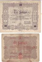 1848-49. 5Ft+10Ft (2x) "Kossuth bankó" T:III/IV