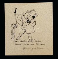 "Kann leider nicht kommen / Hemd ist in der Wäsche!" Ex libris Fingenstein, 10×9 cm