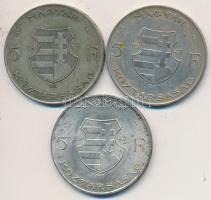 1947. 5Ft Ag "Kossuth" (3x) T:2-,3 Adamo F8.1