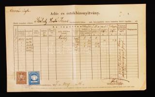 1927 Hódmezővásárhely városi illetékbélyeg 10.000 kézírással teljes iraton