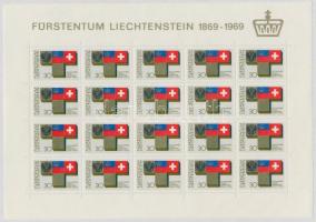 100 éves a liechtensteini telegráfia kisív, Centenary of Liechtenstein Telegrafia minisheet