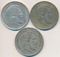 1947. 5Ft Ag "Kossuth" (3x) T:2-,3
Adamo F8.1