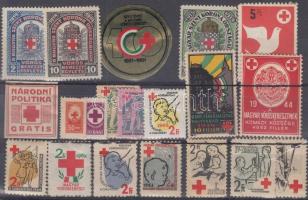 1914-1963 20 db Vöröskereszt levélzáró, ebből 17 magyar