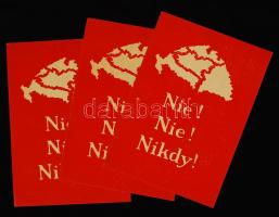 1920 Jeges Ernő: "Nie! Nie! Nikdy!", 3 db szlovák nyelvű irredenta szórólap.