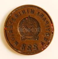 Vegyipari Minisztérium pecsétnyomó feje, d: 2,5 cm