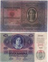 1912-14. 20K +20K II.kiadás + 50K + 100K T:II+ Csak egyszer hajtva!