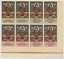 1938 III. Országos Magyar Bélyegkiállítás Budapest levélzáró 16-os tömbben