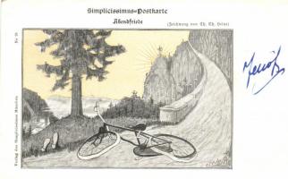 Abendfriede; Simplicissimus Postkarte No. 24. s: Heine