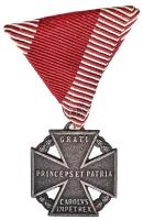 Osztrák-Magyar Monarchia 1916. "Károly-Csapatkereszt" cink kitüntetés mellszalaggal, a kitüntetés viselésére feljogosító igazolvánnyal T:1- Austro-Hungarian Monarchy 1916. "Karl Troop Cross" zinc decoration with ribbon and certificate C:AU NMK 295.