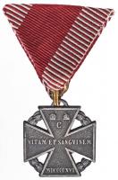 Osztrák-Magyar Monarchia 1916. "Károly-Csapatkereszt" cink kitüntetés mellszalaggal, a kit...