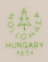 Hollóházi porcelán kávéskanna tető nélkül, hibátlan, jelzett, m: 9 cm, d: 10 cm