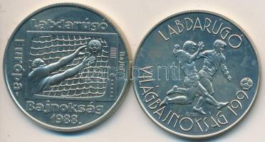 1988. 100Ft "Labdarúgó VB (III)/Két játékos" + 100Ft "Labdarúgó EB/Kapus" T:BU
A...