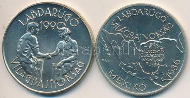 1985. 100Ft "Mexikói Labdarúgó VB" + 1989. 100Ft "Labdarúgó VB - Kézfogás" T:BU
...