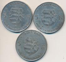 1947. 5Ft Ag "Kossuth" (3x) T:2- Adamo F8.1