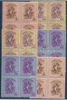 Románia Olimpia levélzáró 6 db négyes tömb