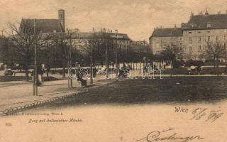 Vienna, Wien; Burg mit italienischer Kirche / 1899 castle, Italian church