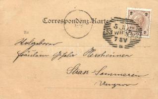 Vienna, Wien; Burg mit italienischer Kirche / 1899 castle, Italian church