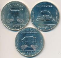 1985. 100Ft "Természetvédelem I. mocsári teknős" + 100Ft "Természetvédelem I. vadmacs...