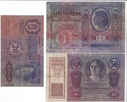 1912-13-15. 20K II.kiadás, 50K, 100K T:II