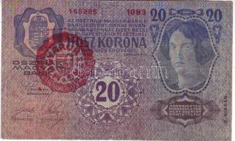 1913. 20K II.kiadás piros magyar körbélyegzővel T:II