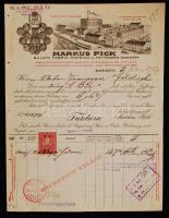 1927 Szeged, a Pick Szalámigyár számlája, díszes fejléccel