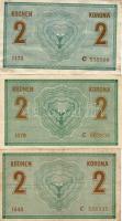 1914. 2K 3 klf "C" betű variáns (vékony,közepes,vastag) T:II,II/III