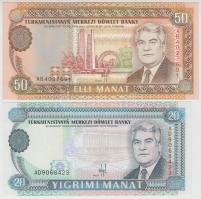 Türkmenisztán 1993. 20M + 50M T:I- Turkmenistan 1993. 20 Manat + 50 Manat C:AU Krause 4,5