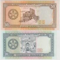 Türkmenisztán 1993. 20M + 50M T:I-
Turkmenistan 1993. 20 Manat + 50 Manat C:AU
Krause 4,5