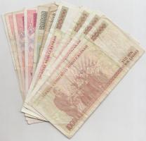 Törökország 1988-1997. 20.000L (4x) + 50.000L (4x) + 100.000L (4x) T:vegyes
Turkey 1988-1997. 20.000...