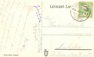 Pallos (Besztercebánya) Templom, elemi népiskola; Kohn Samu kiadása  / church, school