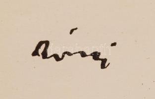 Rippl-Rónai József (1861-1927): Akt gitárral, Cinkográfia, papír, 16×24 cm