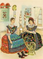 12 db-os Colorvox hanglemez sorozat (népviselet ábrával, magyar zenei és népzenei felvételekkel