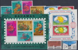 Bahama-szigetek, St. Helena, Szurinam 100 éves az UPU 8 db bélyeg + 2 blokk, Bahamas, St. Helena, Suriname Centenary of UPU 8 stamps + 2 blocks