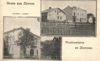 Zboriv, Zborów; Apteka, dworzec kolejowy