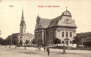 Igló, Evangélikus és katolikus templom / churches (EK)