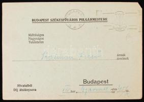 1940 Értesítő zsidó személyeknek a választási névjegyzékből történt kihagyásáról