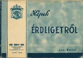 Érdliget - 10 darabos képeslapfüzet (vasútállomással); Gróf Károlyi Imre parcellázási irodája